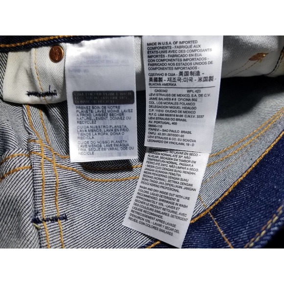 Levi's White Cone Denim Red Line Dark Indigo Jeans men's size 34 W x 32 L USA - Picture 8 of 10